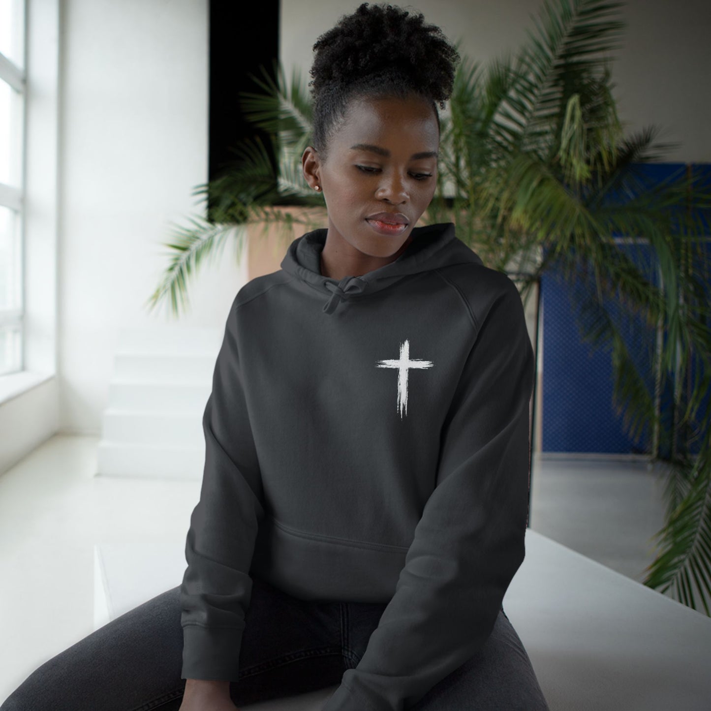 Do Not Be Afraid Hoodie — Inspirational Christian Cross Back Print