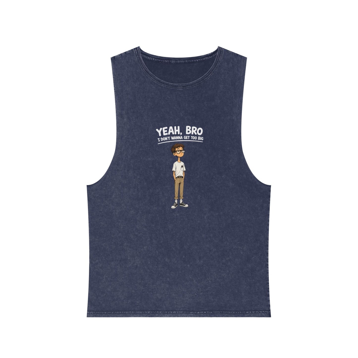 Yeah, Bro I Don’t Know Muscle Tank — Stonewash Graphic Tank Top