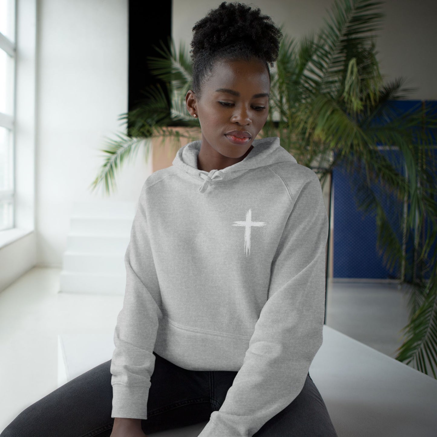 Do Not Be Afraid Hoodie — Inspirational Christian Cross Back Print