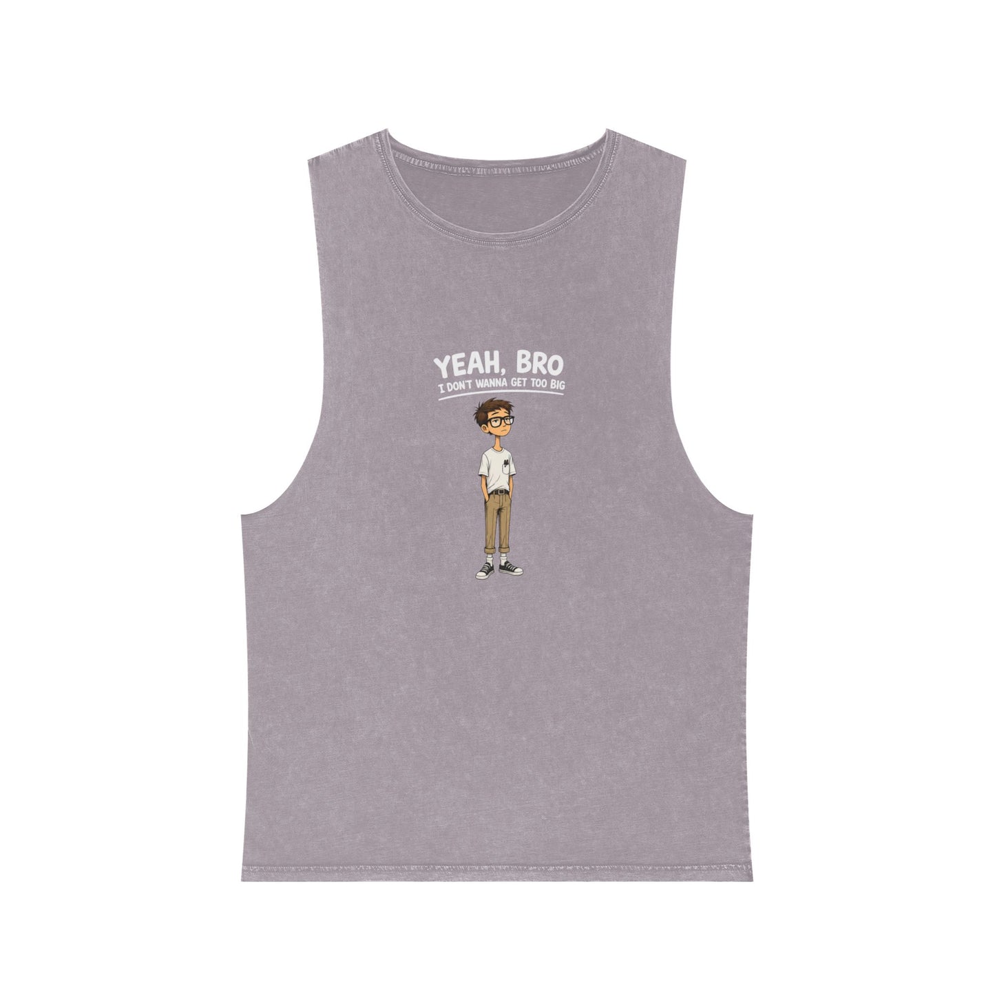 Yeah, Bro I Don’t Know Muscle Tank — Stonewash Graphic Tank Top